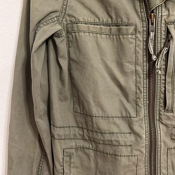 VTG Madewell SZ  S Army Green Zip Utility Camp Chinch Waist Steampunk Jacket - Picture 3 of 8